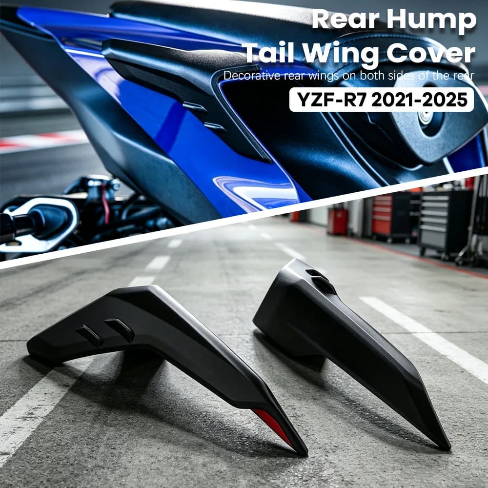 For Yamaha R7 YZF R7 2021-2025 Motorcycle Passenger Rear Seat Side Crash Proof Cover Hump Spoiler Guards Decorativ Kit