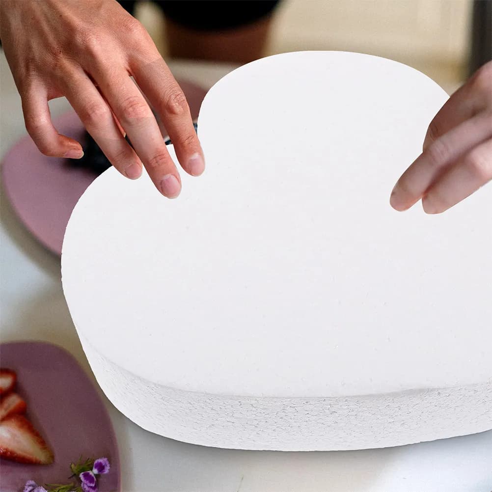Set di 3 Modelli di Cuori in Schiuma per Decorazione Torte, Pratica di Pasticceria, Fai-da-Te, Strumenti per Scolpire Fondente, Kit Artigianale in Schiuma