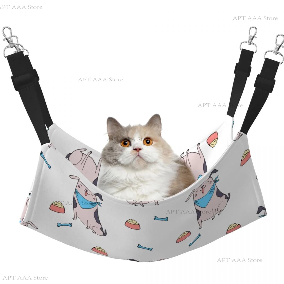 Amaca per gatti Letto sospeso Gabbia per animali domestici Amaca Morbido cuscino per casa per gatti Piccolo cucciolo di cane Kawaii Cestino Arazzo Accessori per animali domestici