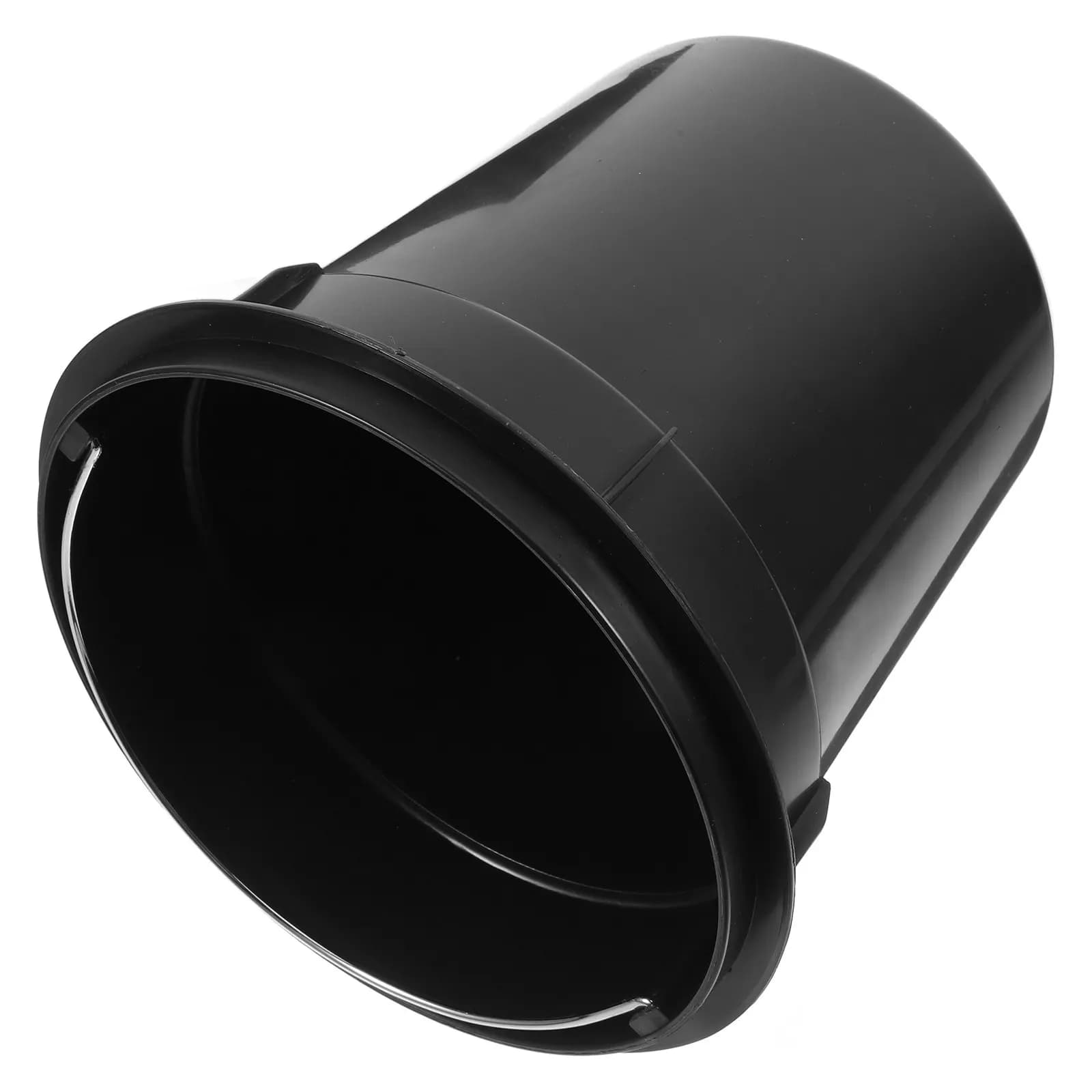 Cestino rotondo per rifiuti con secchio interno rimovibile in plastica nera, portatile con maniglia, per cucina, bagno, esterno