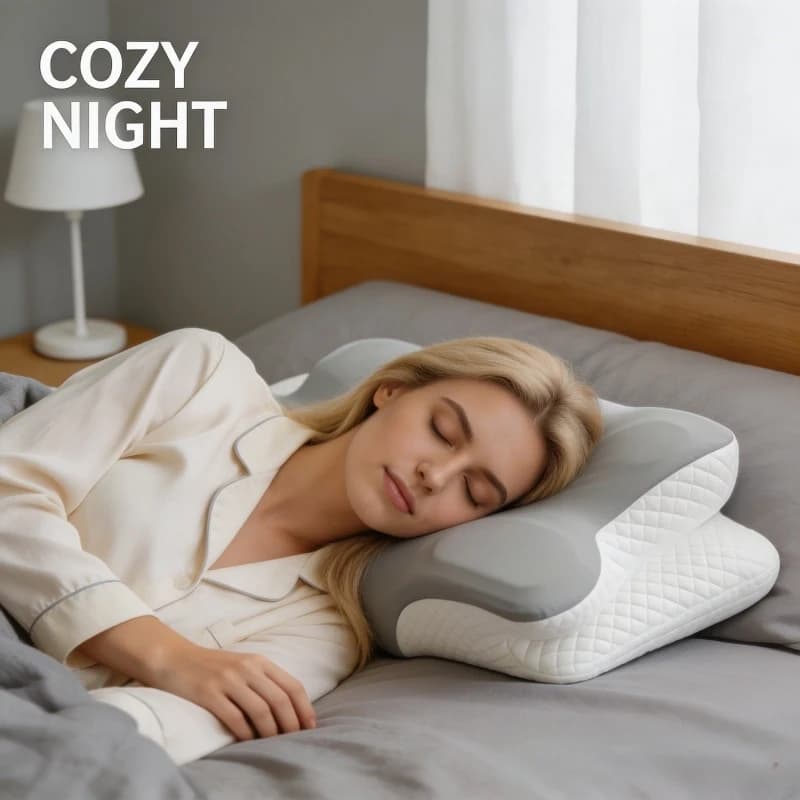 Cuscino Cervicale in Memory Foam per Alleviare il Dolore al Collo, Supporto Ergonomico Ortopedico per Chi Dorme su un Fianco, Schiena o Stomaco, Idea Regalo