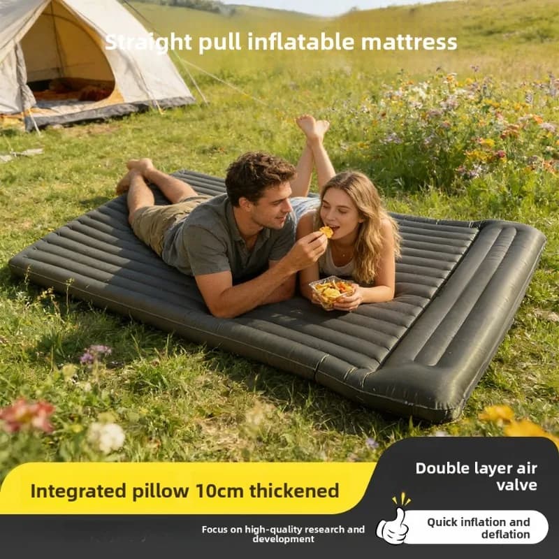 Outdoor inflatable mattress for camping, tent, folding mattress, air mattress, ground cloth, inflatable mattress for home use