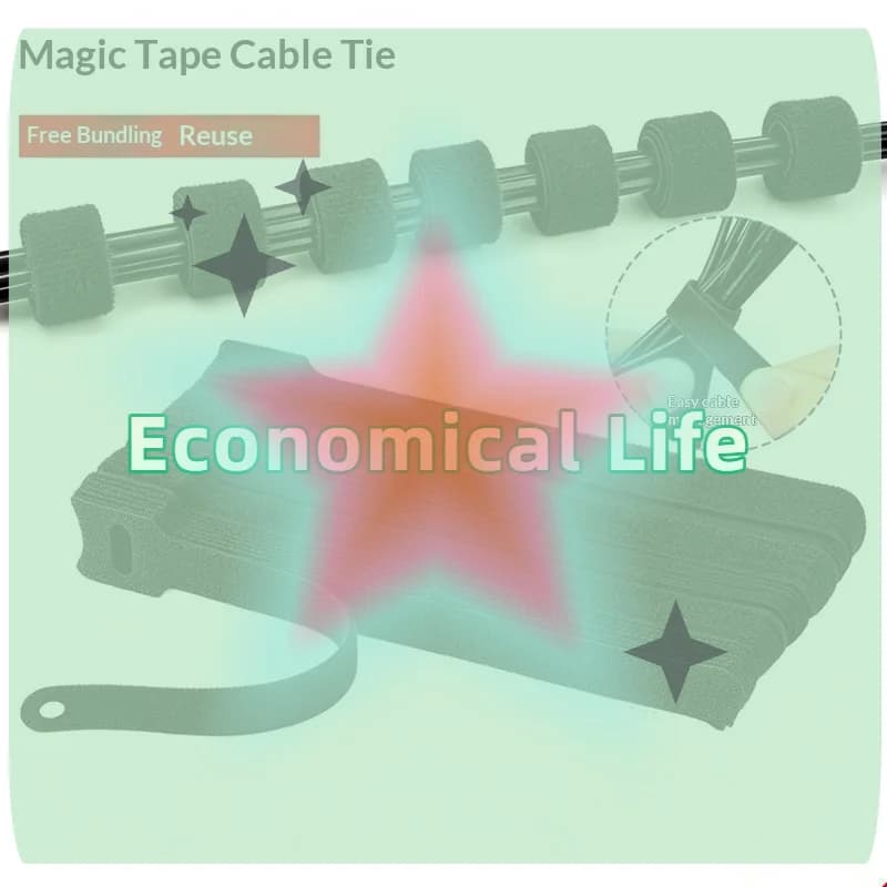 [MOA]50Pcs Cable Organizer Cable Management Cable Winder Tape Protector For Wire Ties Phone Accessories Cables Organizer[MOA]