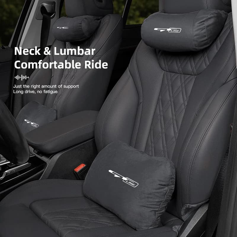 Cuscino di supporto per poggiatesta per auto Cuscino lombare in pelle scamosciata Accessori per Kia Ceed K3 Ray Rio ProCeed Niro Stonic K7 K5 Sorento XCeed K8