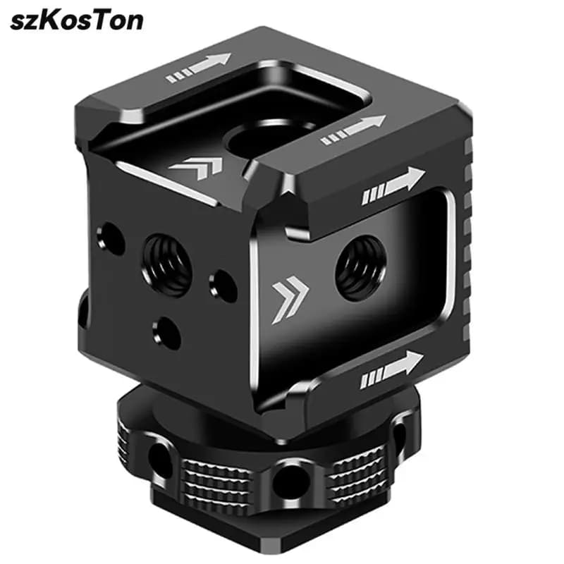 Cold Skate Mount Adapter Monitor Base for 1/4 Hole Hot Slip Support for Filling Light for Canon Nikon DSLR Camera Microphone