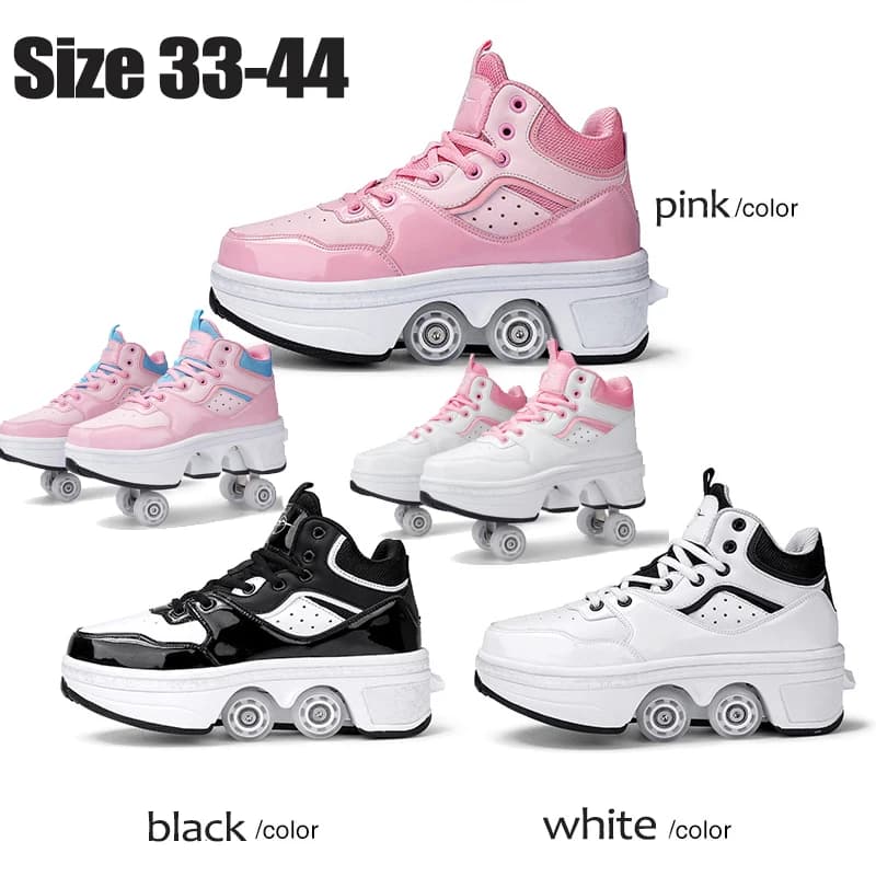 Size 33 34 35 - 44 Shoes for roller skates with deformation Shoes for 4-wheeled double-row skates
