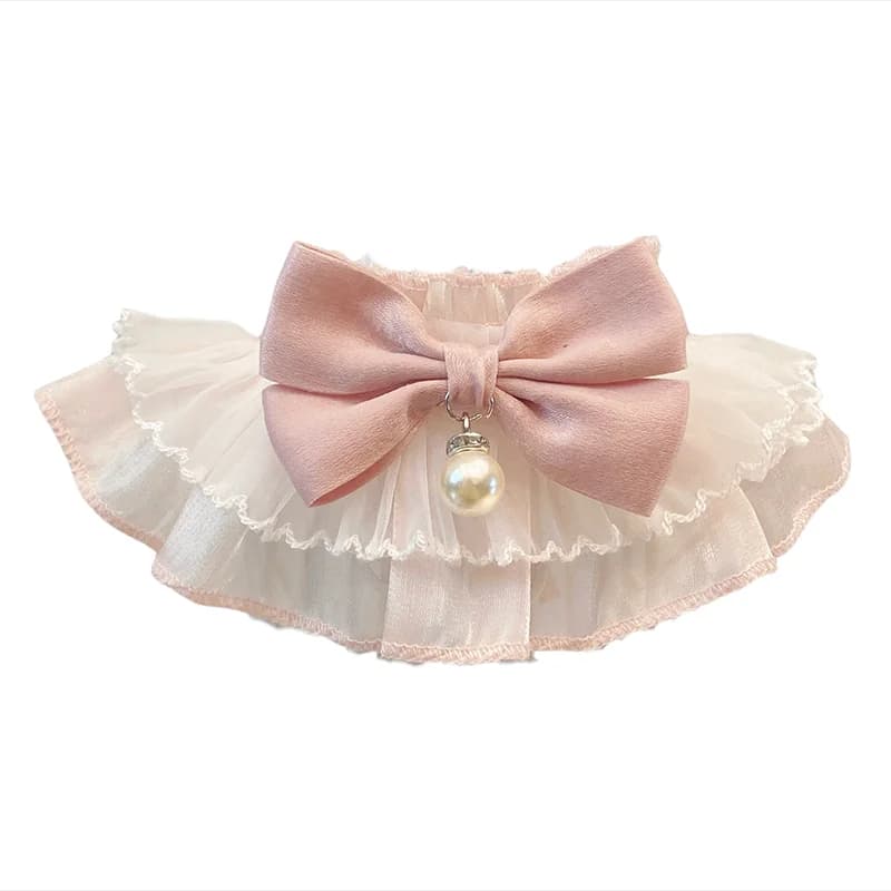 Cat Dog Scarf Collar Princess Style Cute Tie Accessory Collar Pocket