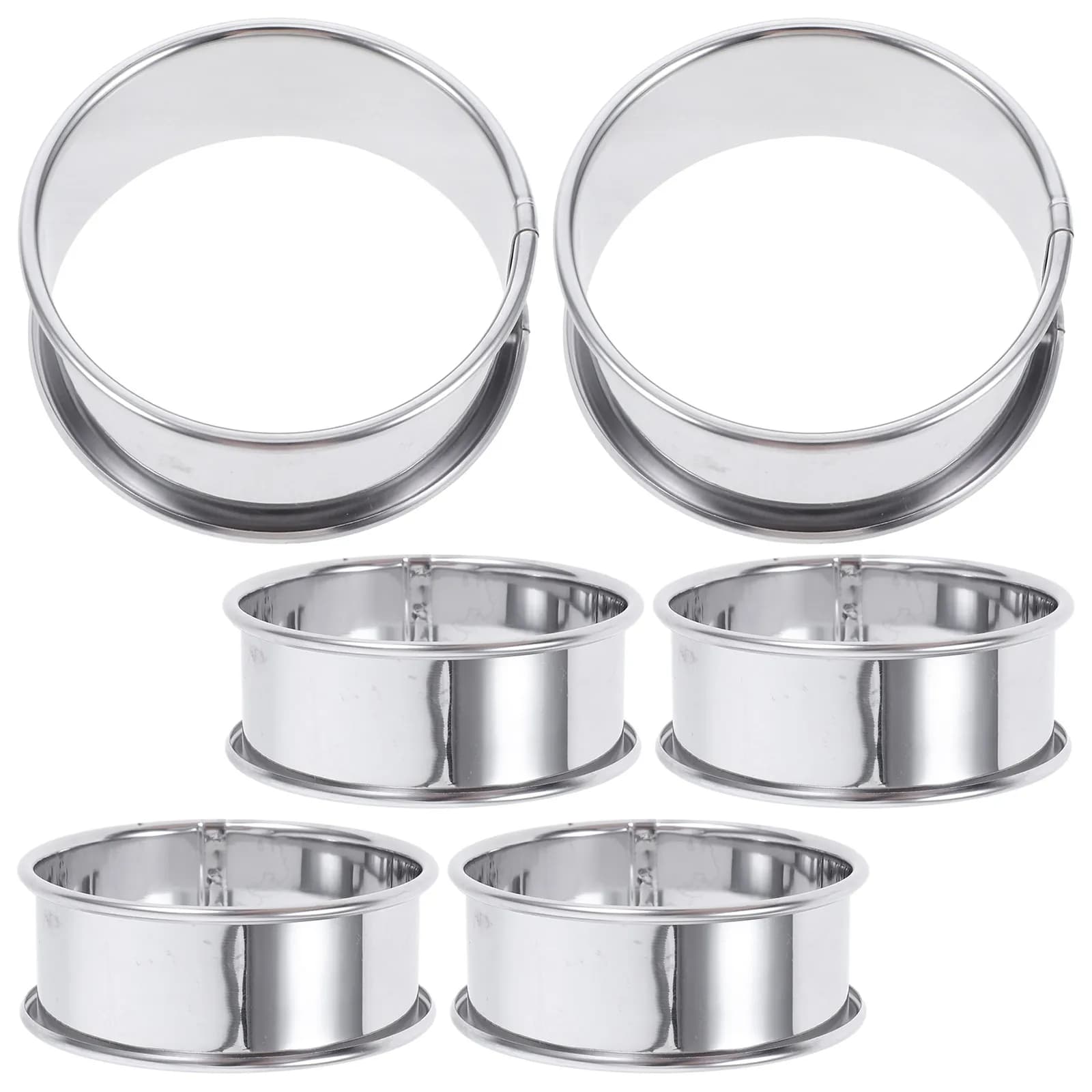 Round Stainless Steel Cooking Pastry Rings Nonstick Muffin Tart Mold Baking Rings Pancakes Mousse Cake Fried Egg Ring