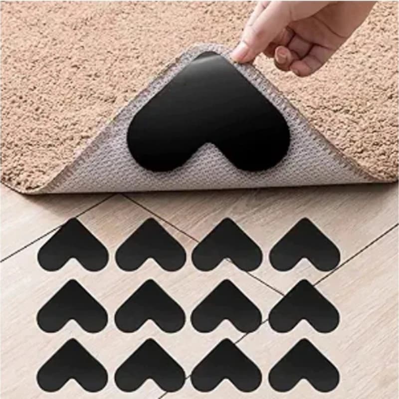 4/8/12PCS washable mat Gripper rubber mat reusable mat adhesive two-sided non-slip tape for tile flooring mats