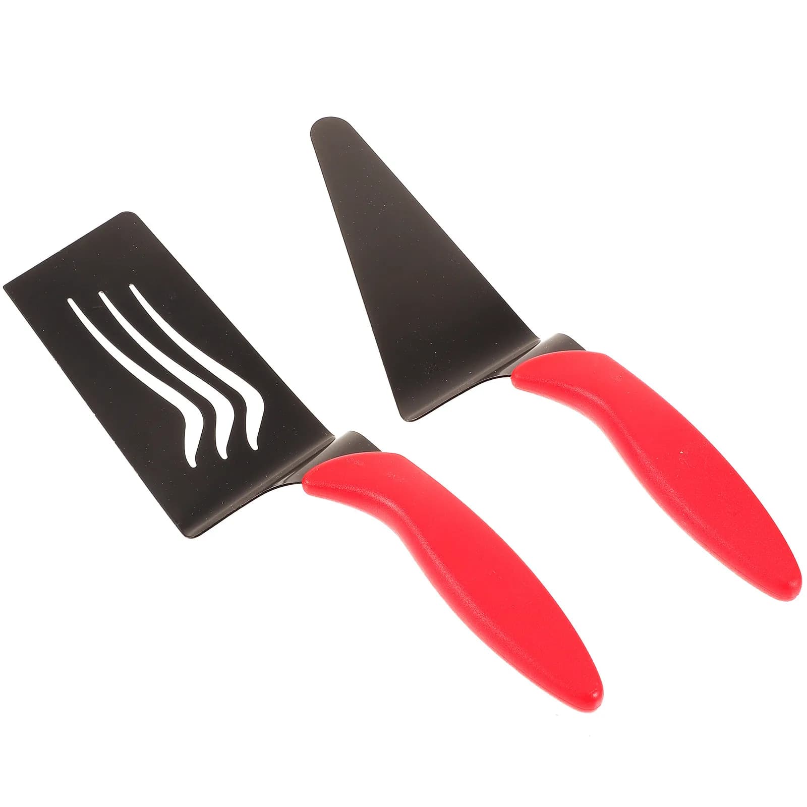 Set di 2 Spatole per Pizza in Acciaio Inox e ABS, Design Ergonomico, Utensile da Cucina in Metallo Liscio per Ristoranti e Hotel