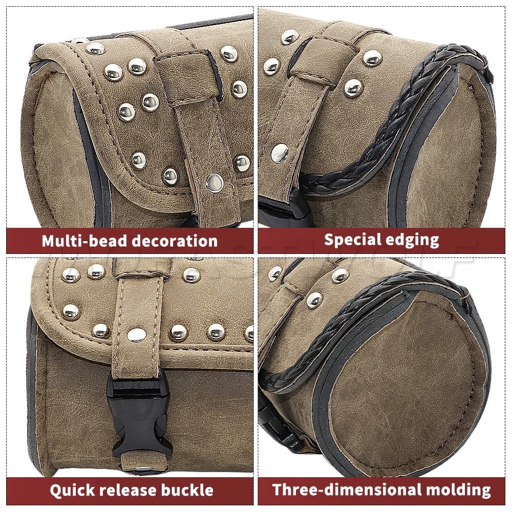 Motorcycle Luggage Storage Pouch Saddlebag Backpack handlebar bag Tool Bag Faux Leather Waterproof Side Pannier Bag