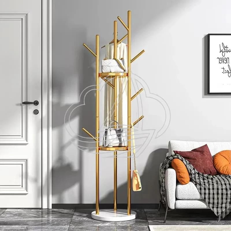 Scaffale Multifunzionale da Terra per Scarpe e Vestiti con Ripiano in Marmo per Casa e Camera da Letto