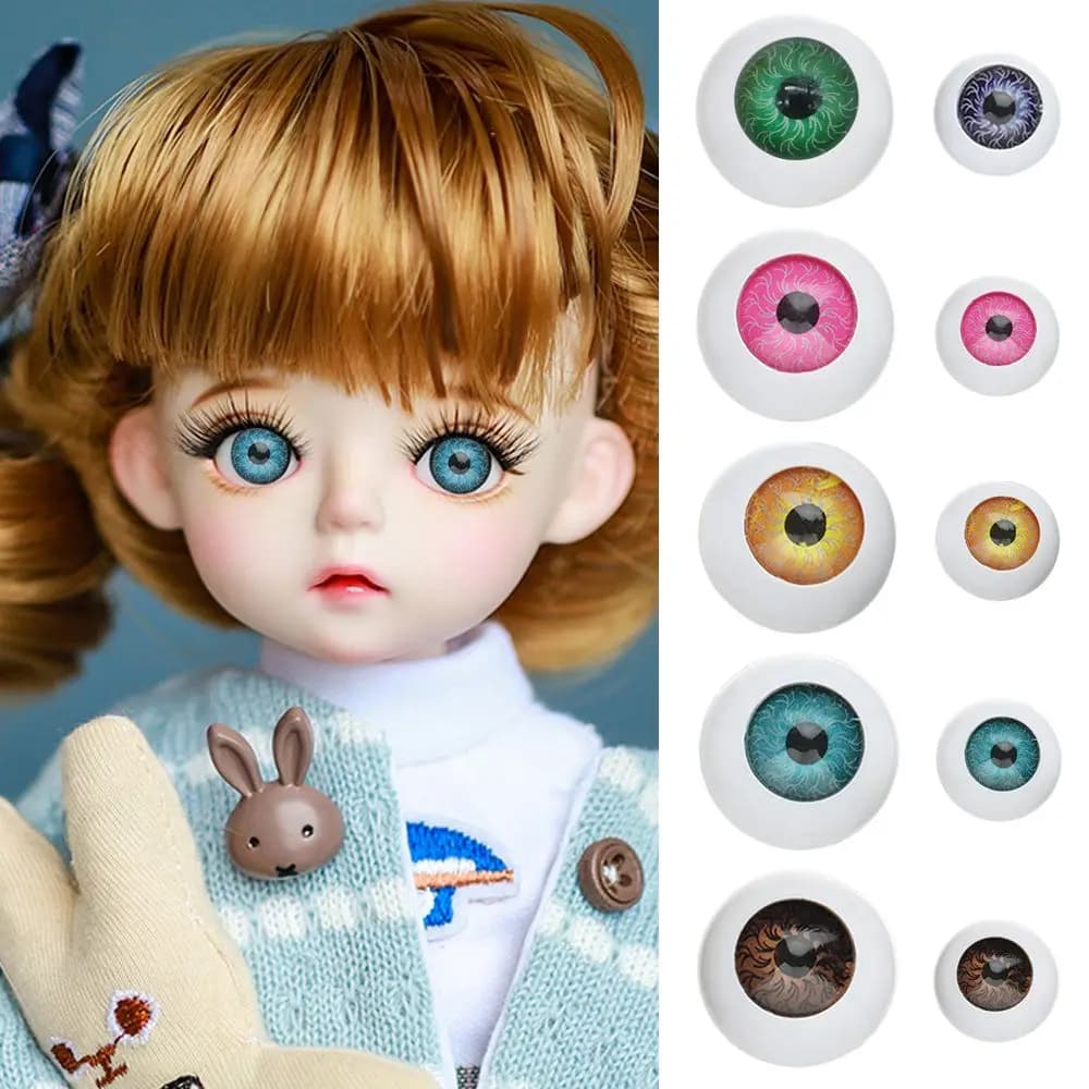 10 pz 12/20mm Divertente Bambola di Plastica Occhi di Sicurezza Per Il Giocattolo Animale Burattino Fare Dinosauro Per Bambola Bjd Occhi Rotondi Accessori Artigianali FAI DA TE