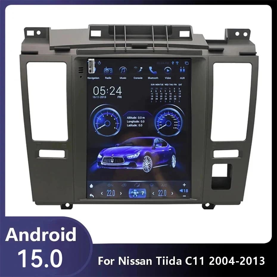 Android 15 Autoradio for Nissan Tiida C11 2004-2013 Vertical Style 9.7" Car Multimedia Head Unit No DVD Player