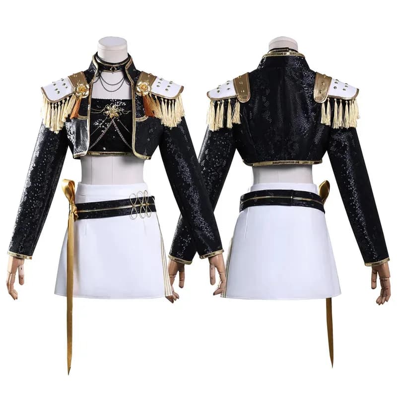 Huntrix Kpop Demon Hunters Mira Cosplay Wig Red theatrical show Halloween costume Uniforms Polished Role Game Outfit5;c,8'z,6.k;