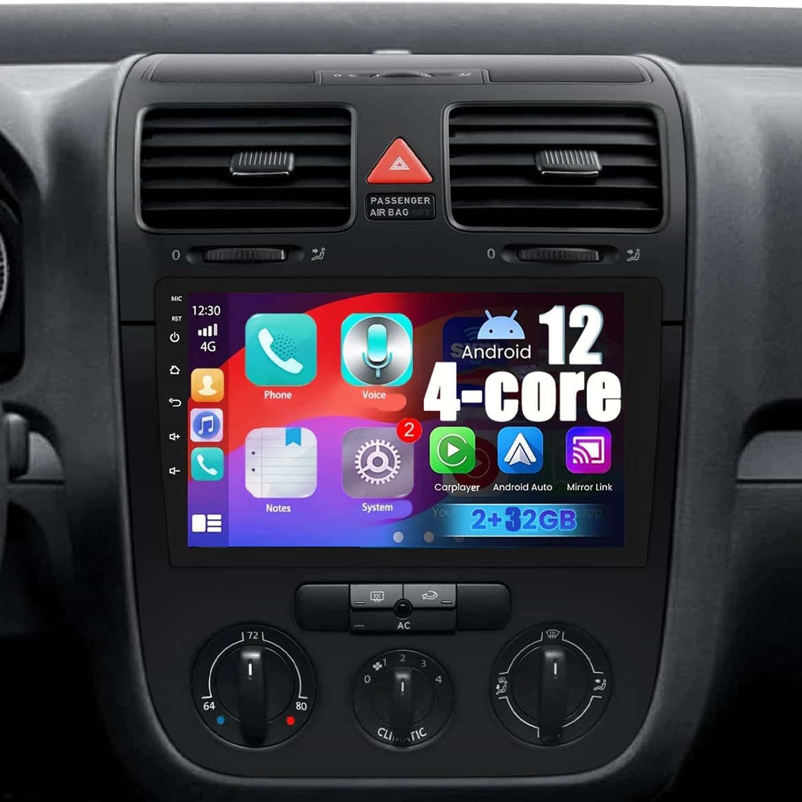 Schermo Touch IPS da 10.1'' con GPS Integrato, Bluetooth, WiFi e Telecamera di Retromarcia, 2+32G