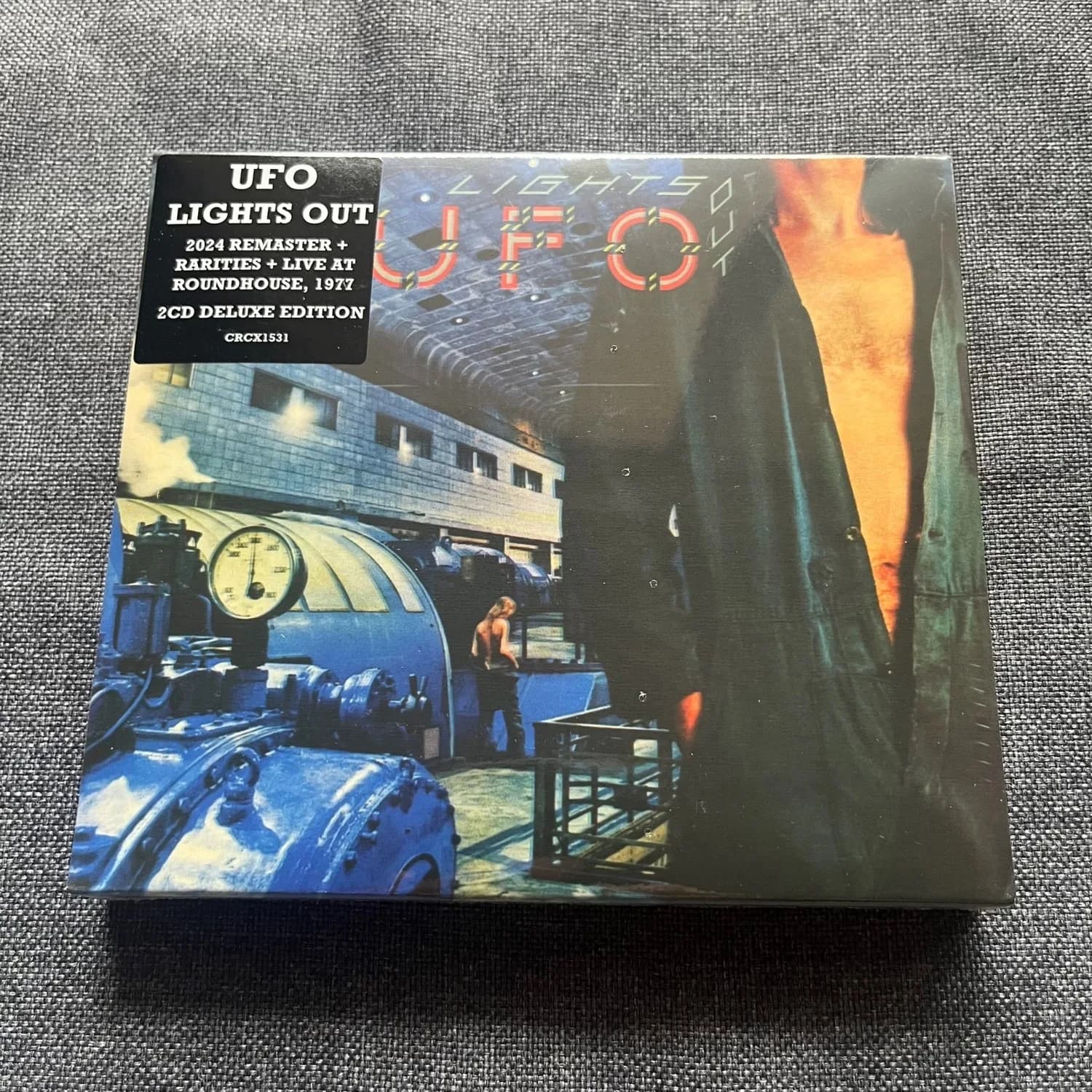 "Lights Out" Hard Rock Remastered Music CD Retro Industrial Art Cover Premium Collectible Music Disc for Rock Enthusiasts