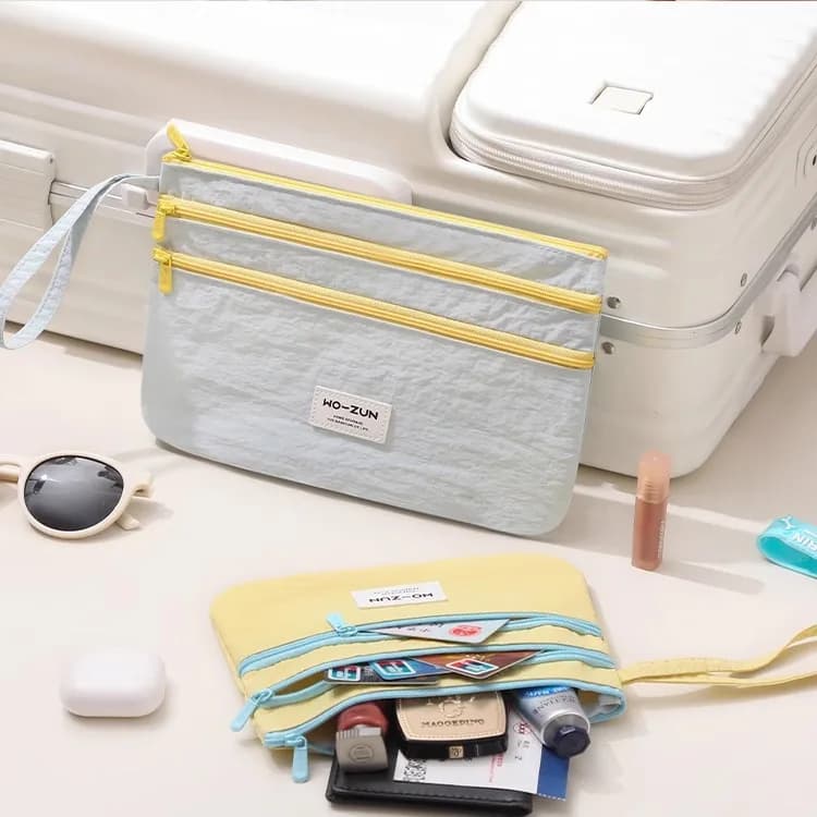 Borsa Porta Documenti da Viaggio, Custodia Porta Passaporto e Carte d'Imbarco Multifunzionale Essenziale per Viaggi Internazionali