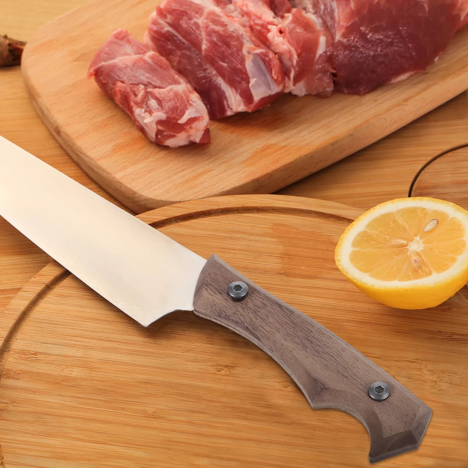 Wooden Knife Handle Replacement Made of Solid Beech Wood for Japanese Chef Knives Non-Slip Comfortable Grip Kitchen Knife Wooden