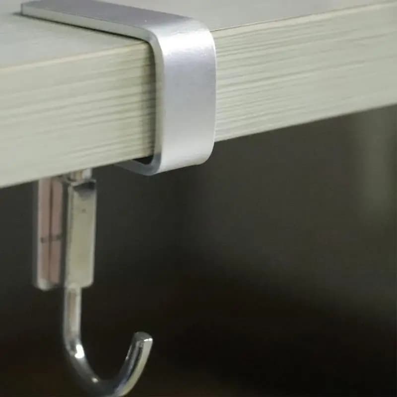 Gancio per borsa da scrivania Gancio per portaoggetti per zaino da scrivania Ganci per supporto per borsa da scrivania ad alto carico 2X Borsa da scuola resistente senza punzonatura