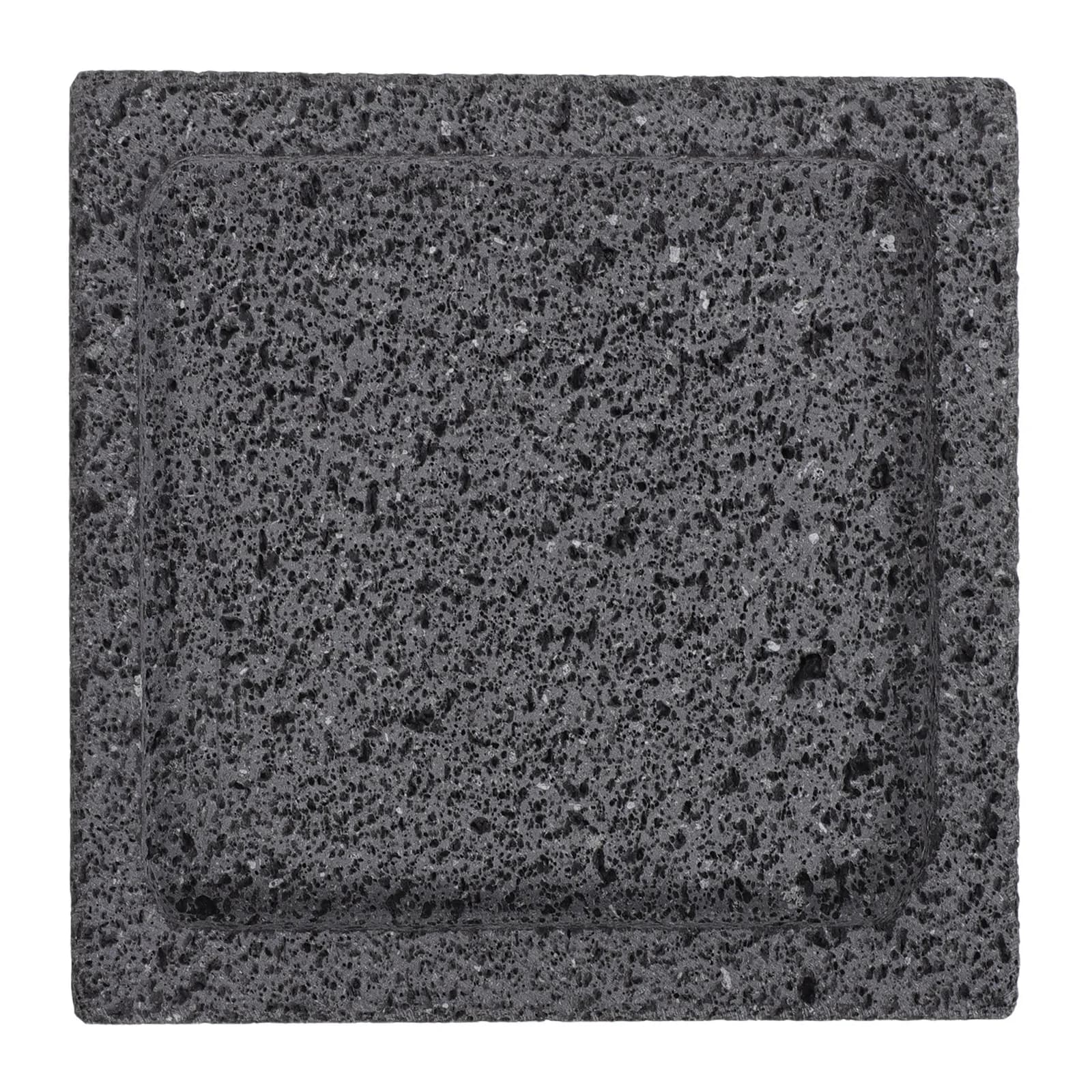 Piastra in Pietra Vulcanica per Grigliare 5.7x5.7x1.1, Griglia in Pietra per BBQ Coreano, Piastra Teppanyaki per Barbecue, Pizza e Pesce