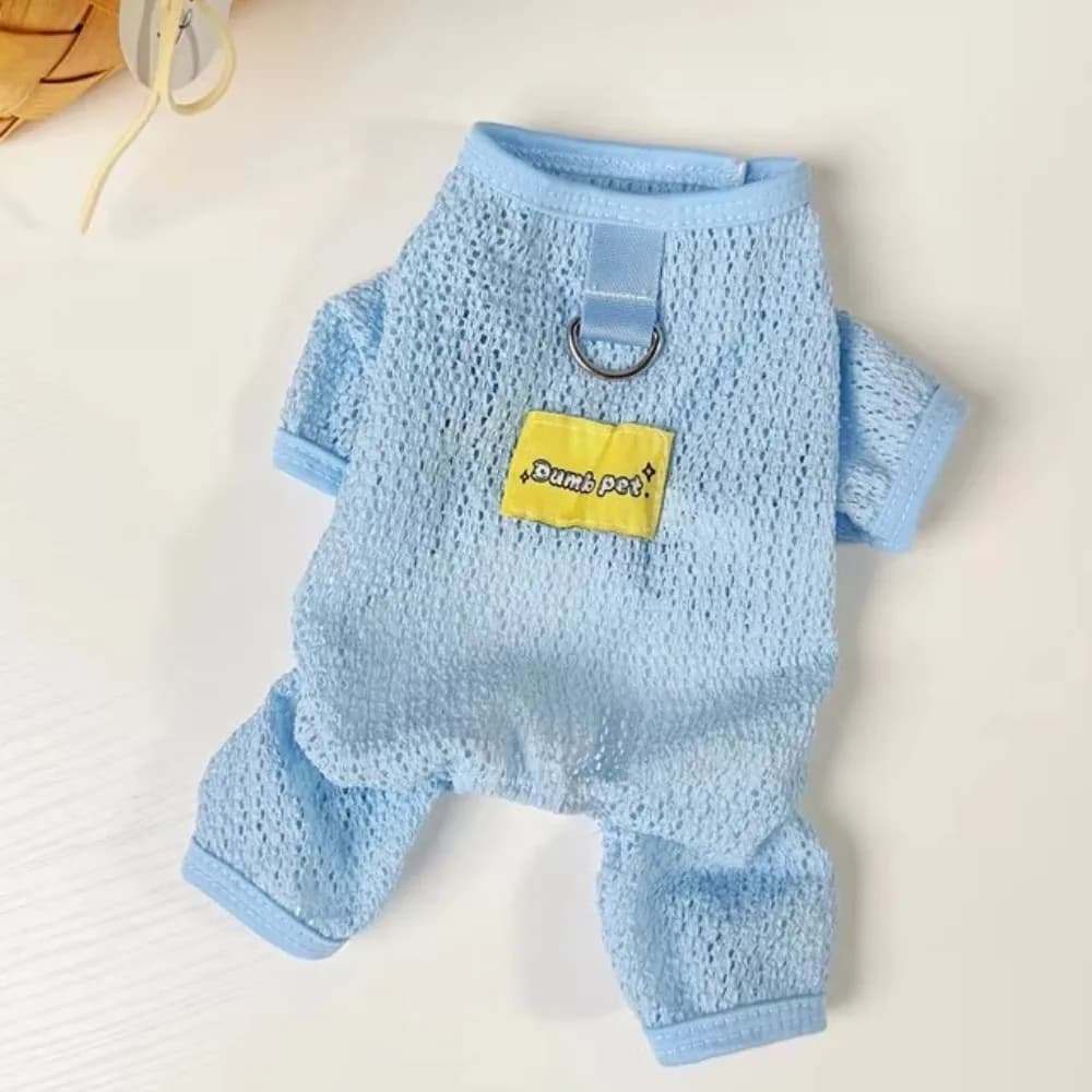 Abbigliamento Estivo per Cani Traspirante in Rete, Protezione Solare, Asciugatura Rapida, Sottile, con Gilet Rinfrescante per Esterni