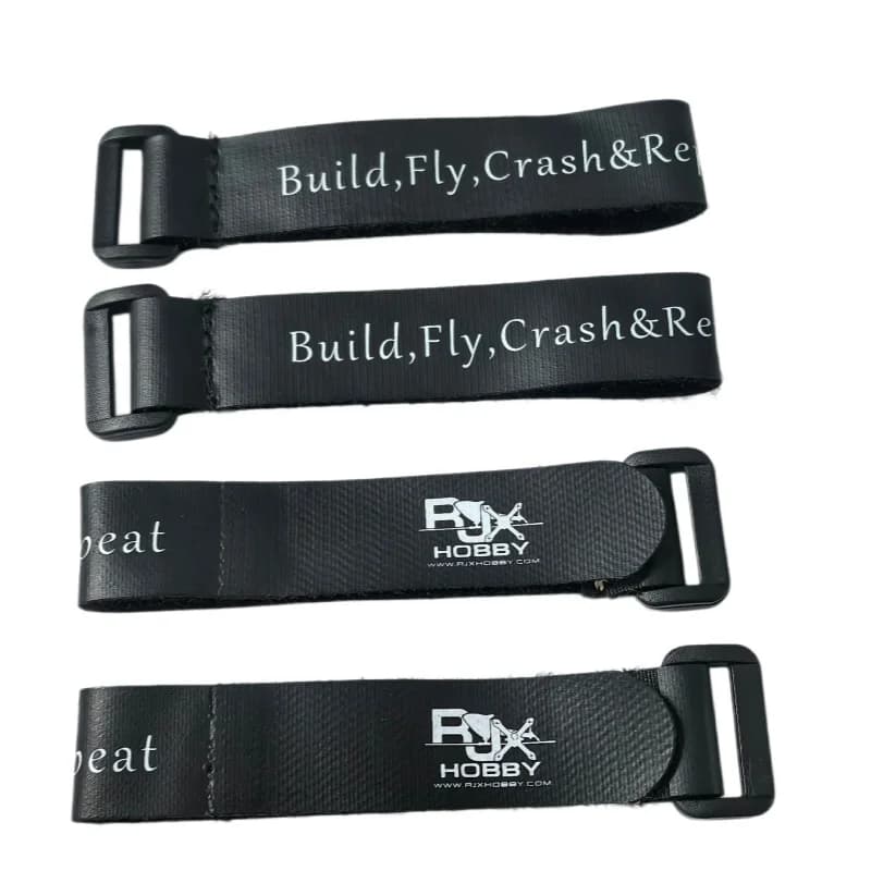 Cinghie in Silicone Antiscivolo 200X20MM, 4 Pezzi, Chiusura a Strappo Ignifuga per Droni FPV RC, Quadricotteri, Elicotteri, Auto, Nero