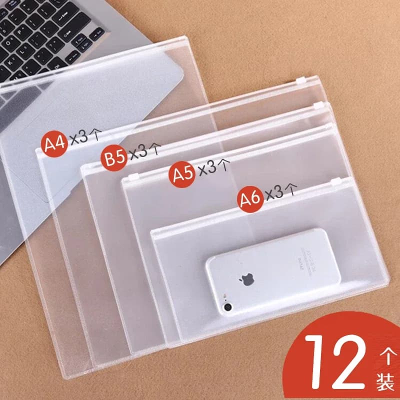 Borsa impermeabile con cerniera Borsa per documenti per biglietti da visita HD Borsa speciale A4 / B5 / A5 / A6 per sala esami delle scuole superiori degli studenti