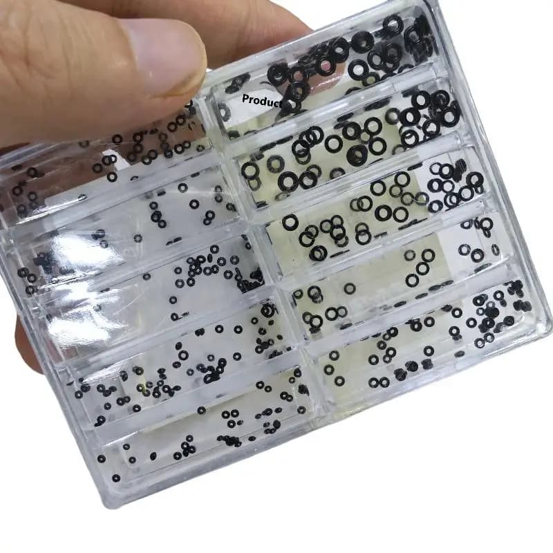 Set di Guarnizioni per Corona Orologio, Strumenti di Riparazione Orologi, Mini Rondelle in Gomma, O-Ring, Guarnizioni Impermeabili per Orologi, Attrezzi per Orologiai