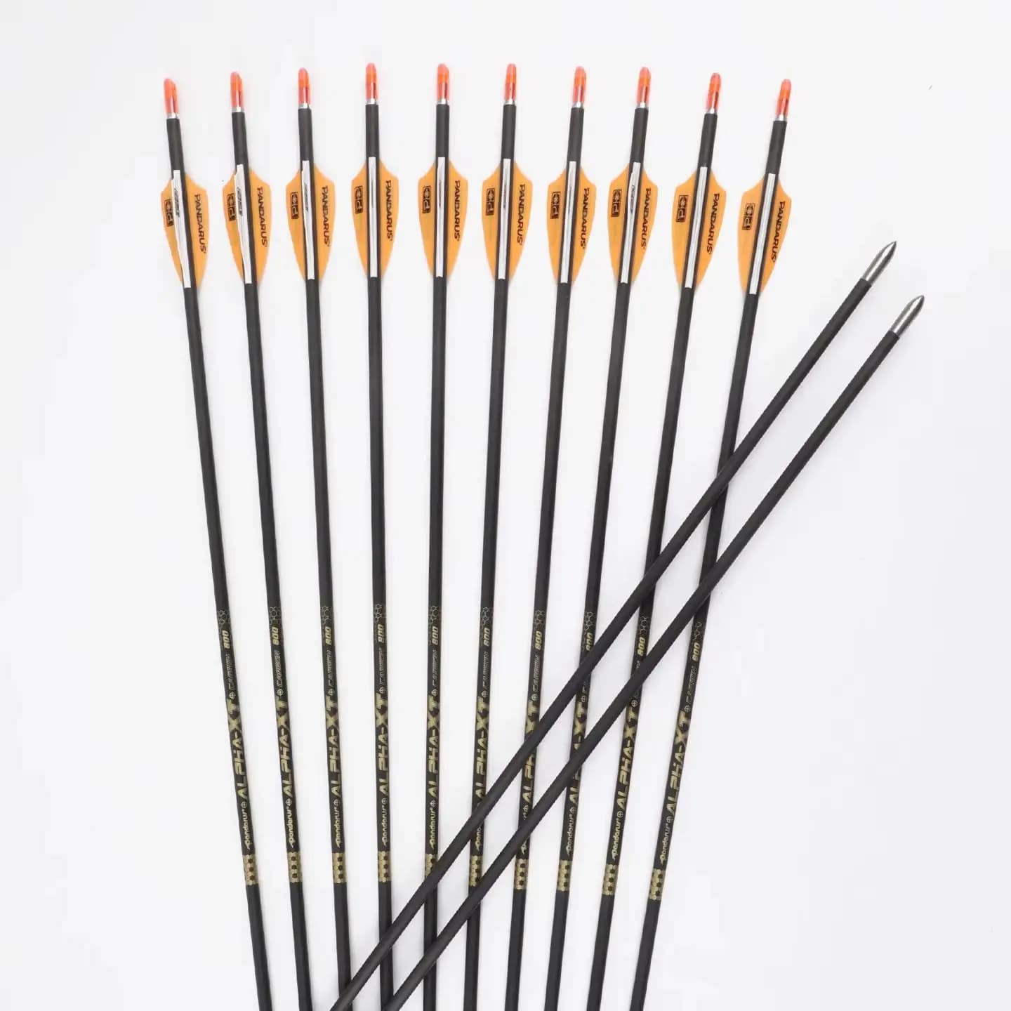 12pcs PANDARUS Arrows ID4.2mm 30inch Spine350-1500 for Archery Hunting Shooting