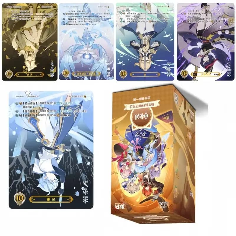 Genshin Impact Card Vol.1 Genius Invokation TCG Battle PR Card Personaggio Anime Gioco di Carte Collezionabili Booster Competitivo Qin Ganyu Giocattoli