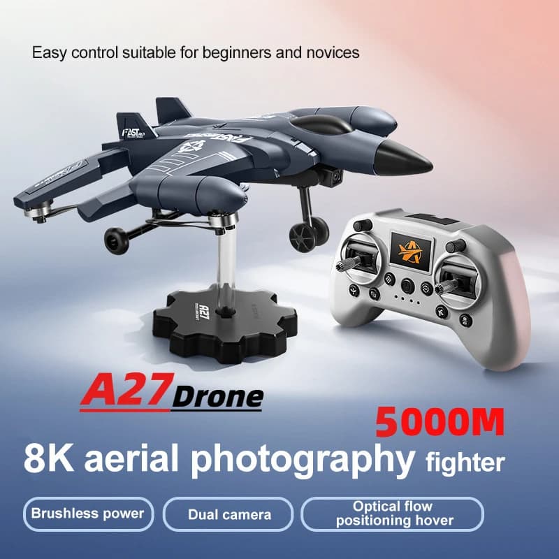 Drone professionale SU-35 aereo A27 con telecamera HD 8K telecomando senza spazzole caccia quadricottero flusso ottico RC fatto