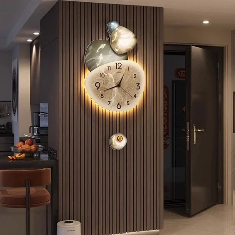 Luxury Bistro Wall Clock, Nordic Creative Wall Clock for Restaurant, Living Room, Wall Art, Modern Crafts, Home Decoration