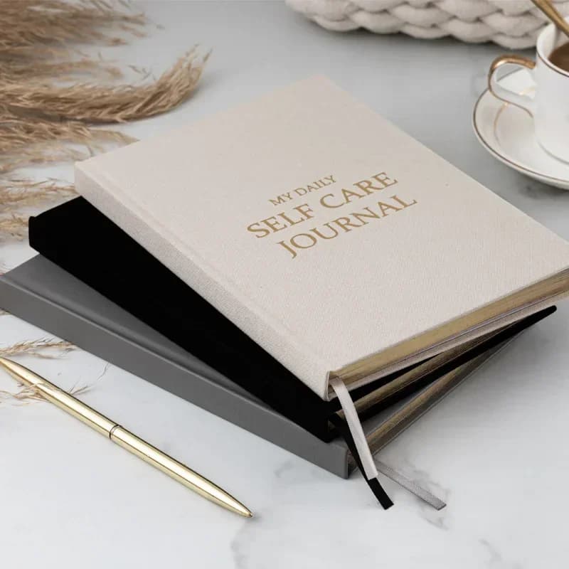 A5 English Self-care Journal Weekly Monthly Daily Planner Diary Notebook for Business To Do List Agenda Notepad Office Supplies