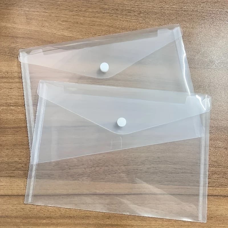 10 Pezzi Buste Portadocumenti in Plastica con Chiusura a Scatto, Organizer Versatile per Documenti, Forniture per Scuola, Casa e Ufficio