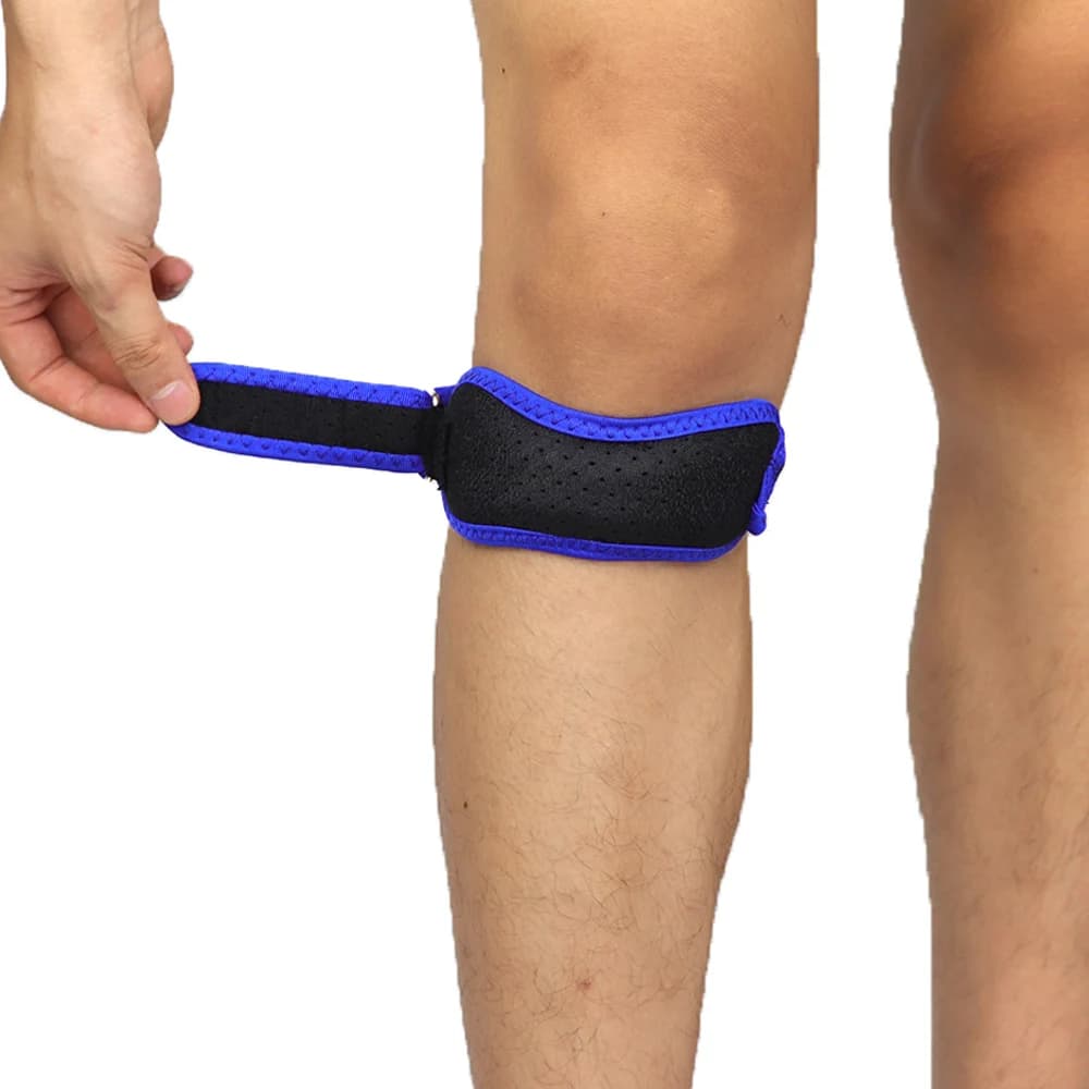 Fascia di supporto per ginocchio regolabile, cinghia rotulea per alleviare il dolore, uomini e donne, corsa, basket, palestra, supporto per tendinite