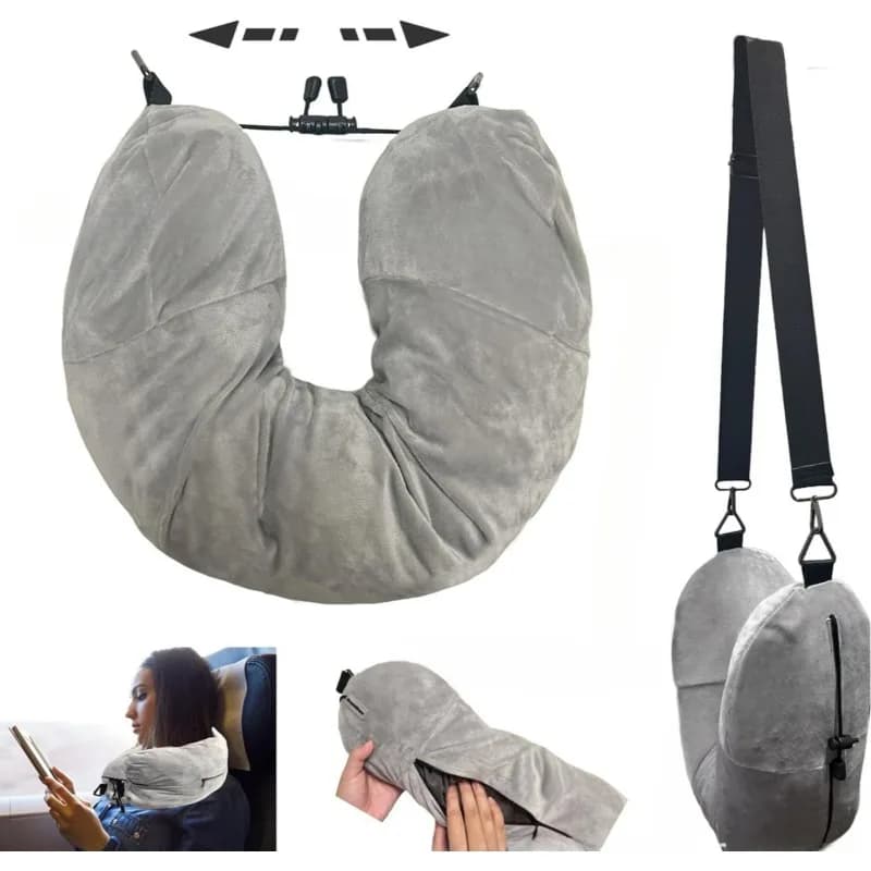 Nuovo poggiatesta da viaggio peluche vestiti riempibili cuscino multifunzionale a forma di U cuscino per aereo portatile all'aperto vestiti riempibili nuovo