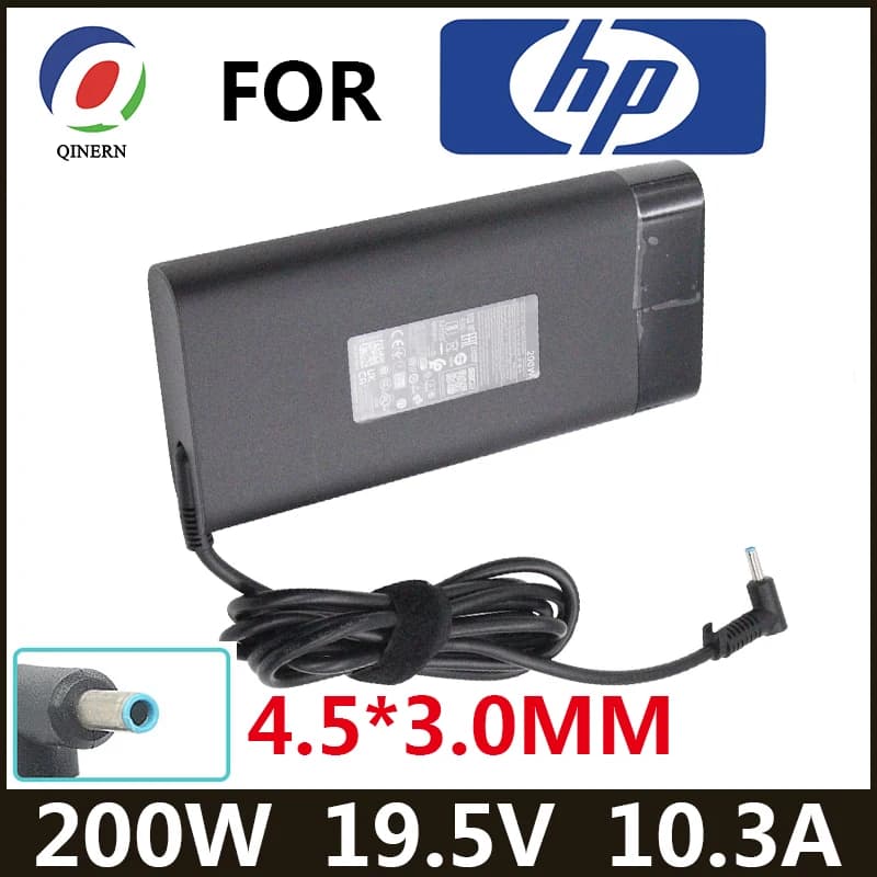 Adattatore di alimentazione per laptop CA 19,5 V 10,3 A 200 W per HP ZBook 17 serie G5, laptop HP serie 15-dc0000, TPN-DA10, L00818-850, L00895-003