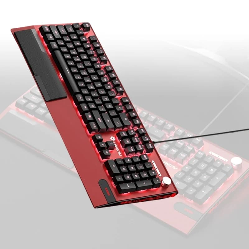 Tastiere meccaniche ergonomiche a grandezza naturale da 104 tasti Poggiapolsi integrati Illuminazione RGB Funzionamento