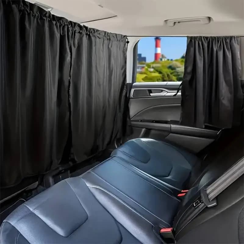 ♩1/2/4pcs Car Privacy Curtain Set Window Shade For Travel Nap Night Camping - Detachable Simple Curtain For Vehicle Windows