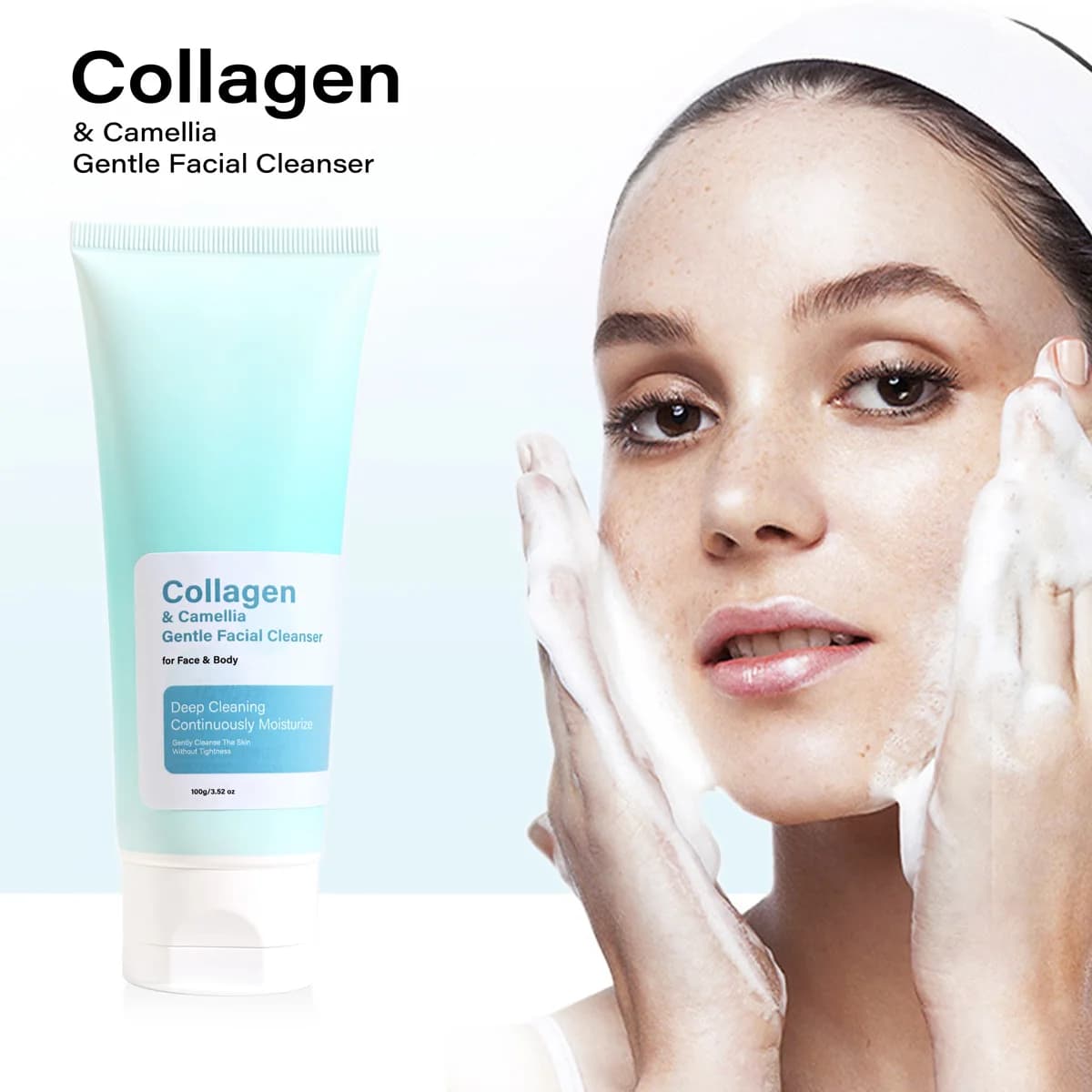 100ml hot selling milk collagen cleanser milk deep detergent oil repairer milk moisturizing detergent and whitening