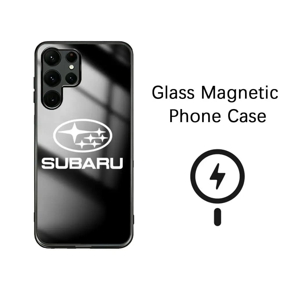STR sports car JDM Subaru W-WRX Phone Case For Samsung S26 S25 S24 S23 S22 S21 S20 Plus Ultra Note20 Glass Magnetic Case