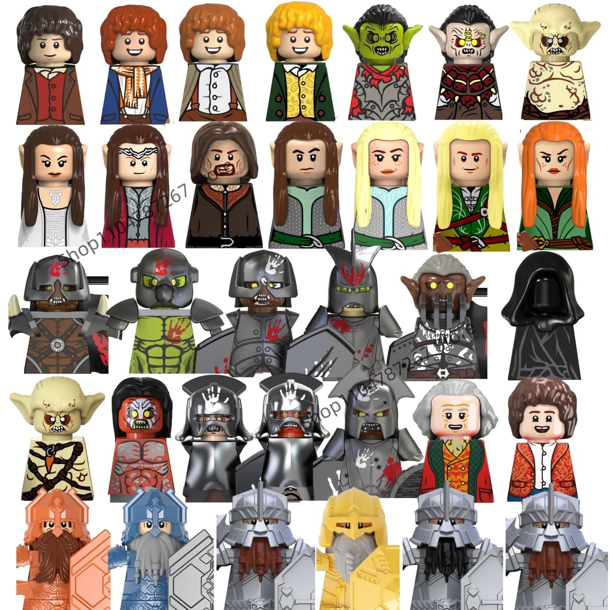Giocattoli del Signore degli Anelli, modelli da assemblare molto venduti, Re degli Orchi, Gandalf, mini blocchi da costruzione per bambini, regali.