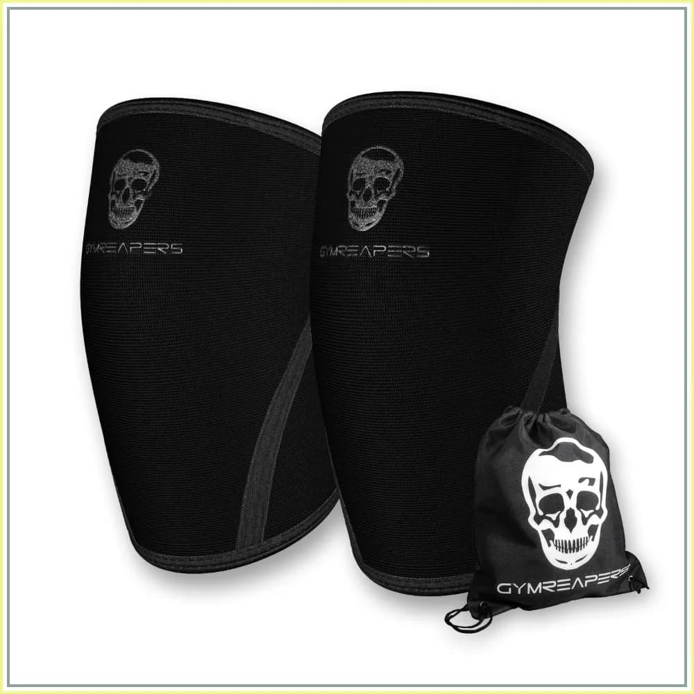 7MM Neoprene Knee Sleeves for Squats, Weightlifting, Powerlifting - IPF Approved - Support Compression Brace - Men & Women (Black/Black, X-Large)