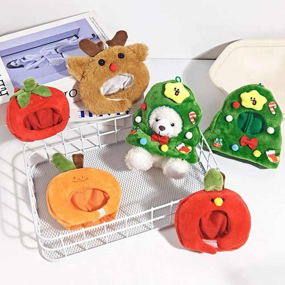 Copricapo per Bambole Cartoon, Accessori per Bambole, Copricapo a Forma di Piccolo Castoro Rosa, Accessori per Vestiti, Ciondolo per Zaino e Portachiavi