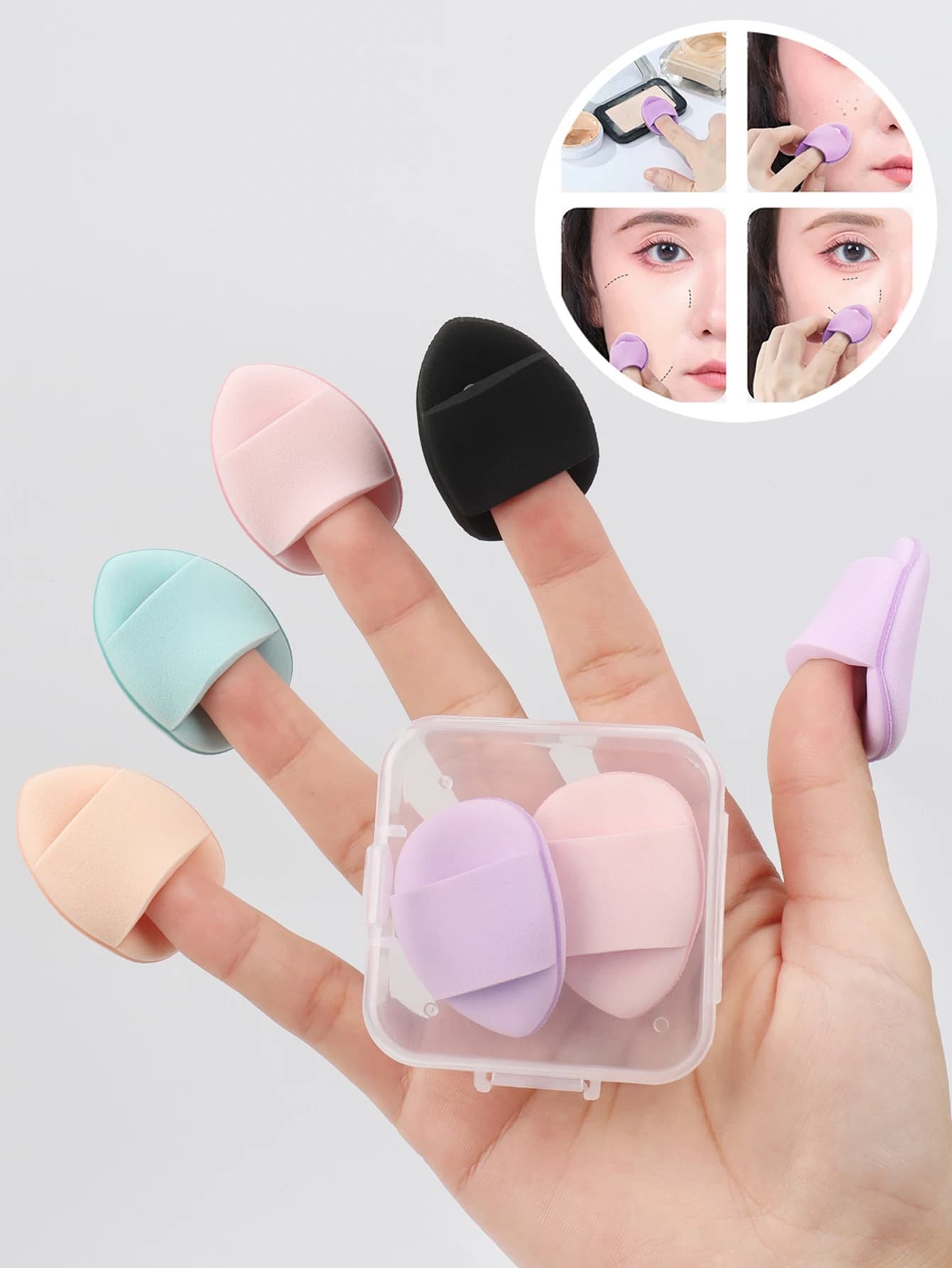 5 pcs mini breath for die foundation small air cushion sponge powder concealer face cream Bb applicator cosmetic tools for makeup