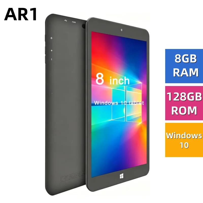 Tablet Windows 10 da 8 pollici AR1 64 bit, 8GB RAM, 128GB ROM, porta HDMI, IPS 1280*800, Quad Core X5-Z8300, WIFI - Offerta calda 2026