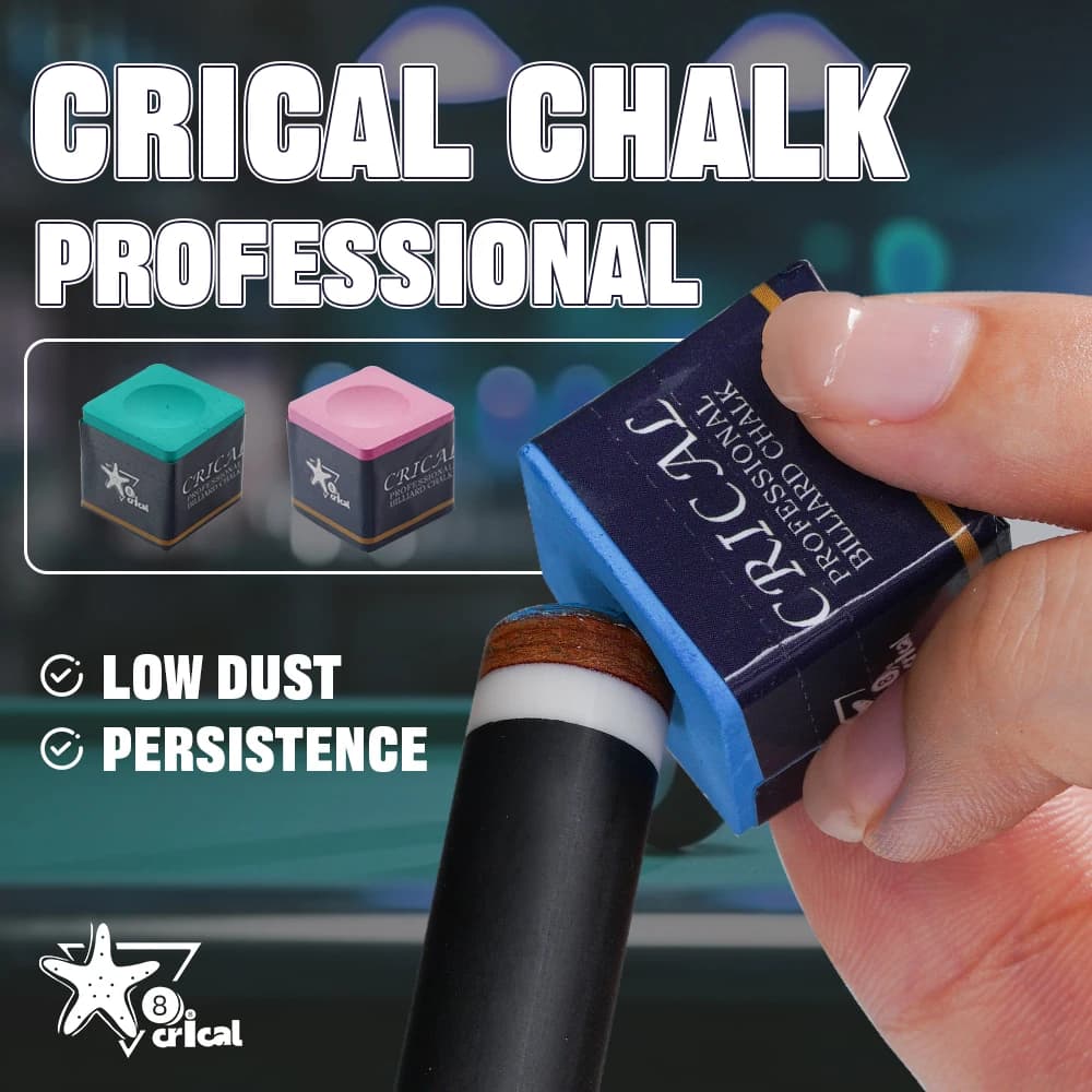 Crical Billiard cue Chalk 9pcs S/M/H blue/green/pink for carom pool snooker cue chalk Billiard Accessories