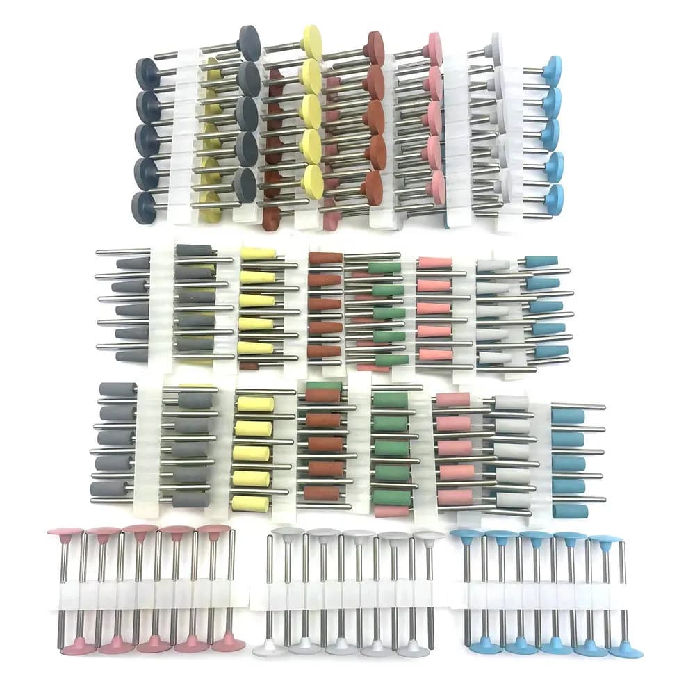10 pcs/set 2.35mm Dentale Silicone Rubber Polishers Brakes teeth whitening Teeth Polishing Drill Polishing Dentale Nail Drill