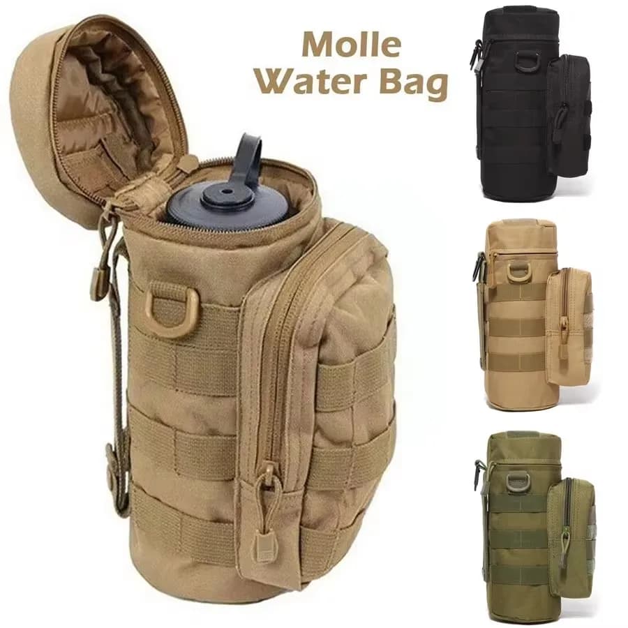 Borsa per Bottiglia d'Acqua da Esterno, Borsa Idratazione a Tracolla per Escursionismo, Ciclismo, Militari, Tattica, Viaggi, Escursionismo